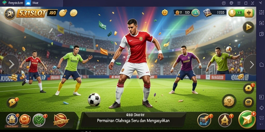 Tampilan permainan <strong>531SLOT</strong> yang penuh warna dan dinamis.