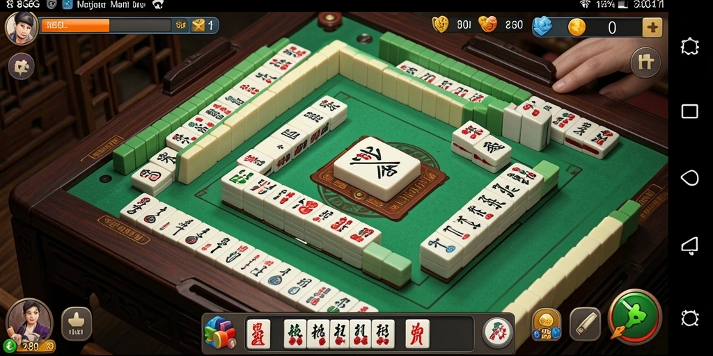 Tampilan gameplay seru dari 8G8G, menampilkan pilihan ubin Mahjong.