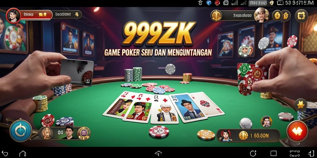 Screenshot gameplay Poker di 999ZK yang penuh aksi.