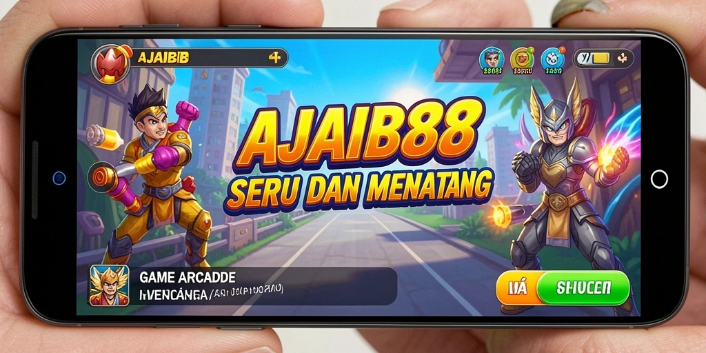 Tampilan utama dari gameplay AJAIB88 yang penuh warna dan dinamis.