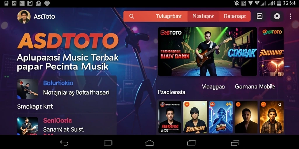 Tampilan dinamis dari gameplay musik ASDTOTO yang memukau.
