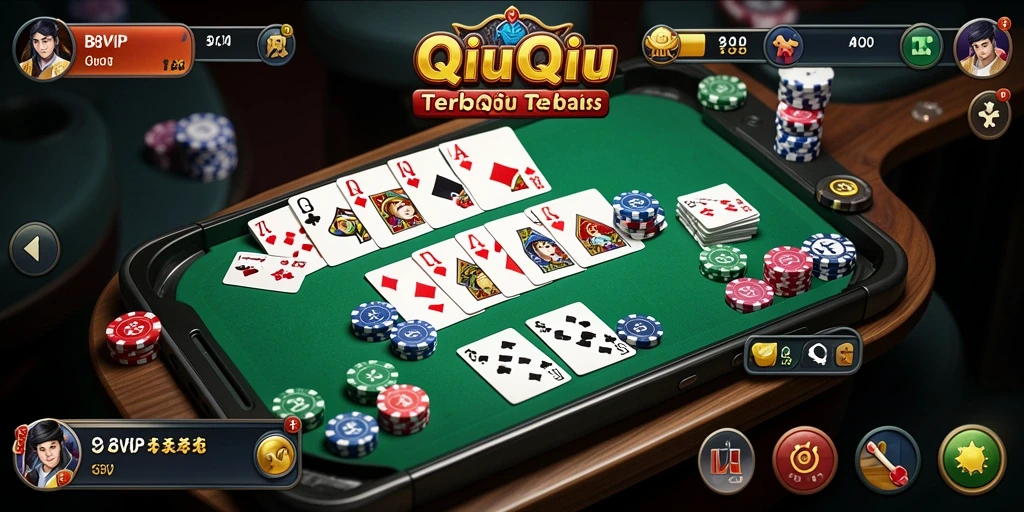 Tampilan menarik dari gameplay QiuQiu di B8VIP.