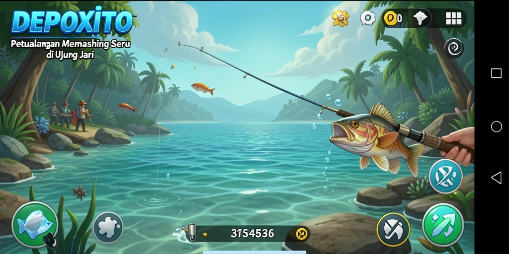 Tampilan gameplay Fishing di DEPOXITO yang menarik.