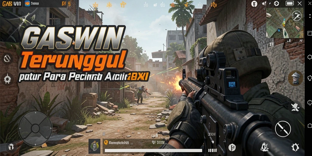 Tampilan layar dari gameplay GASWIN yang memukau dan seru.