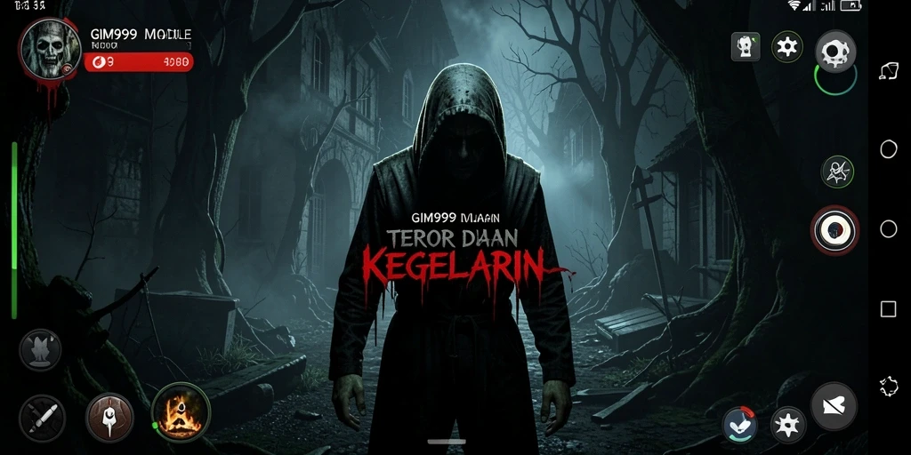 Screenshot utama GIM999 menunjukkan suasana mencekam dan gameplay yang mendebarkan.