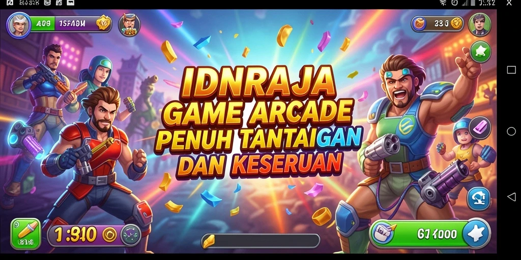 Screenshot dari gameplay IDNRAJA yang penuh aksi.