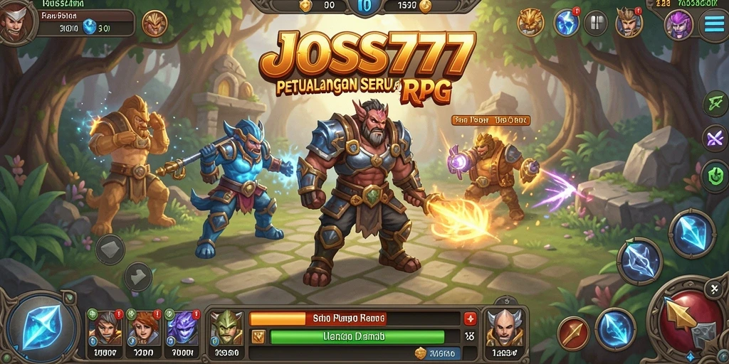 Tampilan gameplay seru dari JOSS777 yang menampilkan pertarungan epik.