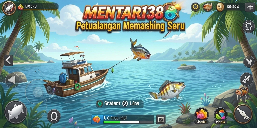 Screenshot gameplay MENTARI138 dengan aksi memancing yang mendebarkan.