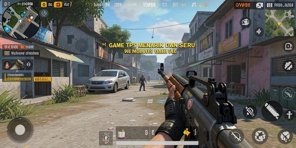 Gameplay OVO88 menampilkan pertempuran TPS yang seru dan menegangkan.