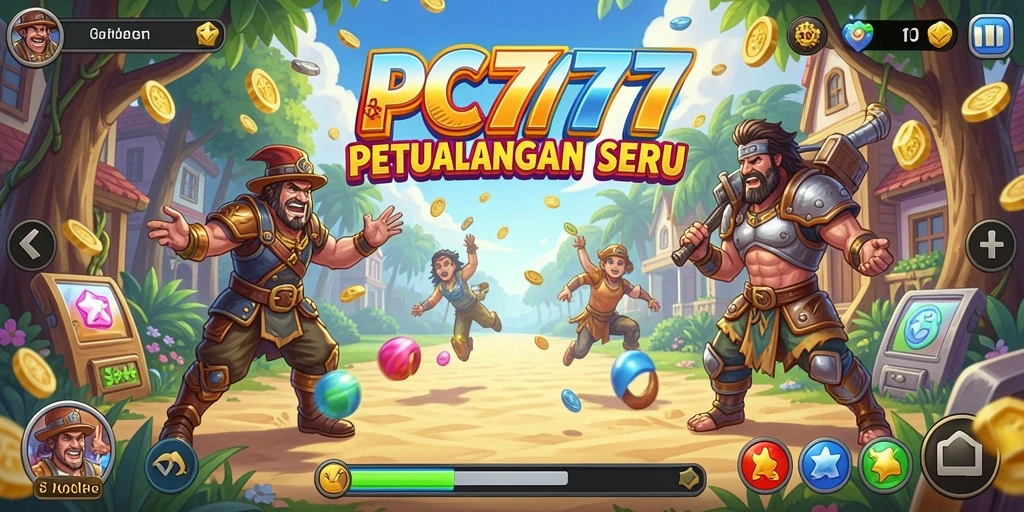 Screenshot menampilkan aksi seru gameplay Arcade PC777.