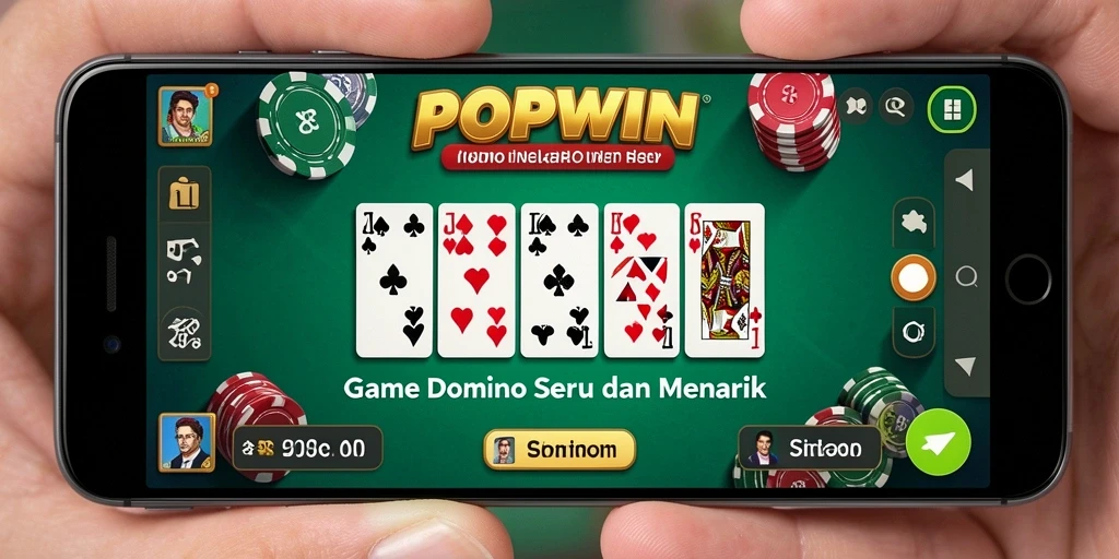 Tampilan gameplay menarik dari POPWIN saat bermain domino.