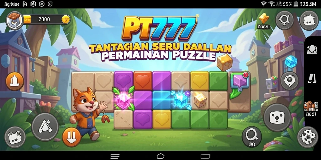 Tampilan gameplay PT777 yang penuh warna dan menantang.