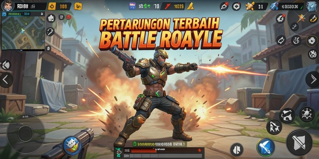 Gameplay RDI88 yang seru dan menegangkan di arena Battle Royale.