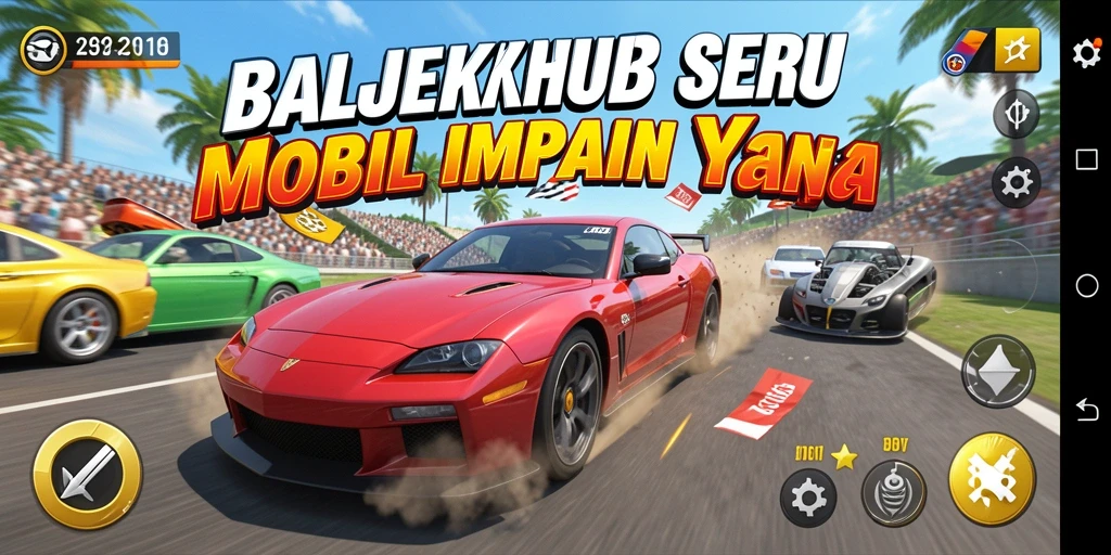 Tampilan gameplay seru di lintasan balapan REJEKIHUB.