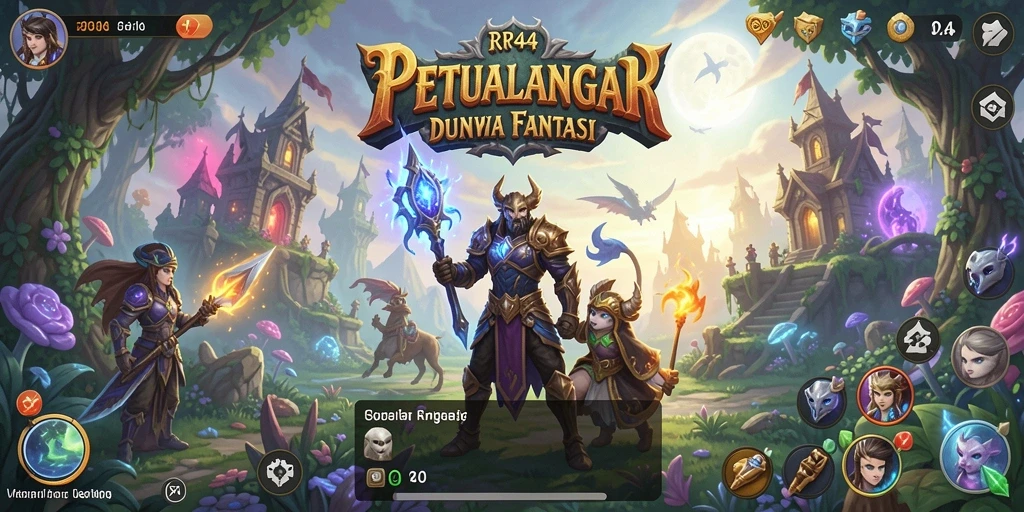 Tampilan gameplay menakjubkan dari game RPG RR44 yang penuh aksi.