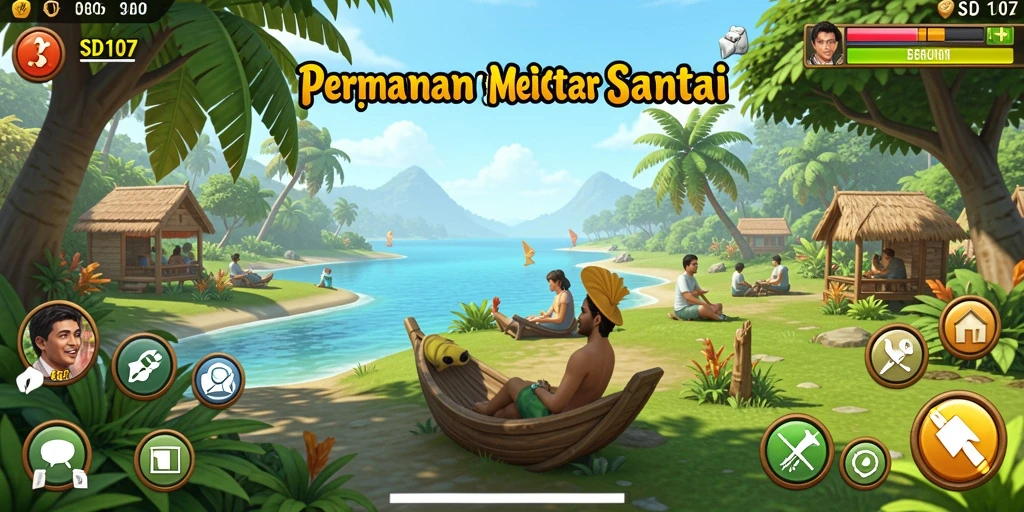Gameplay SD107 yang santai dan penuh warna.
