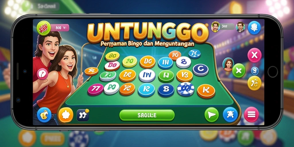 Screenshot gameplay UNTUNGGO menampilkan suasana seru permainan Bingo.