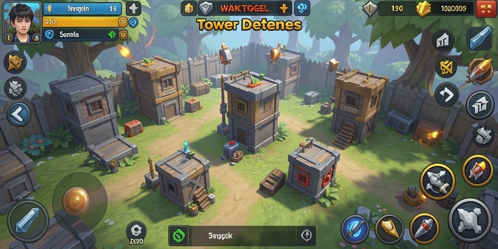 Gameplay seru WAKTOGEL dalam aksi Tower Defense.