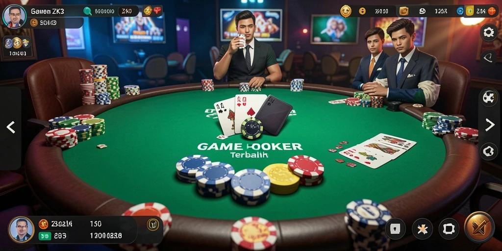 Gameplay seru ZK3 menampilkan momen ketegangan poker.